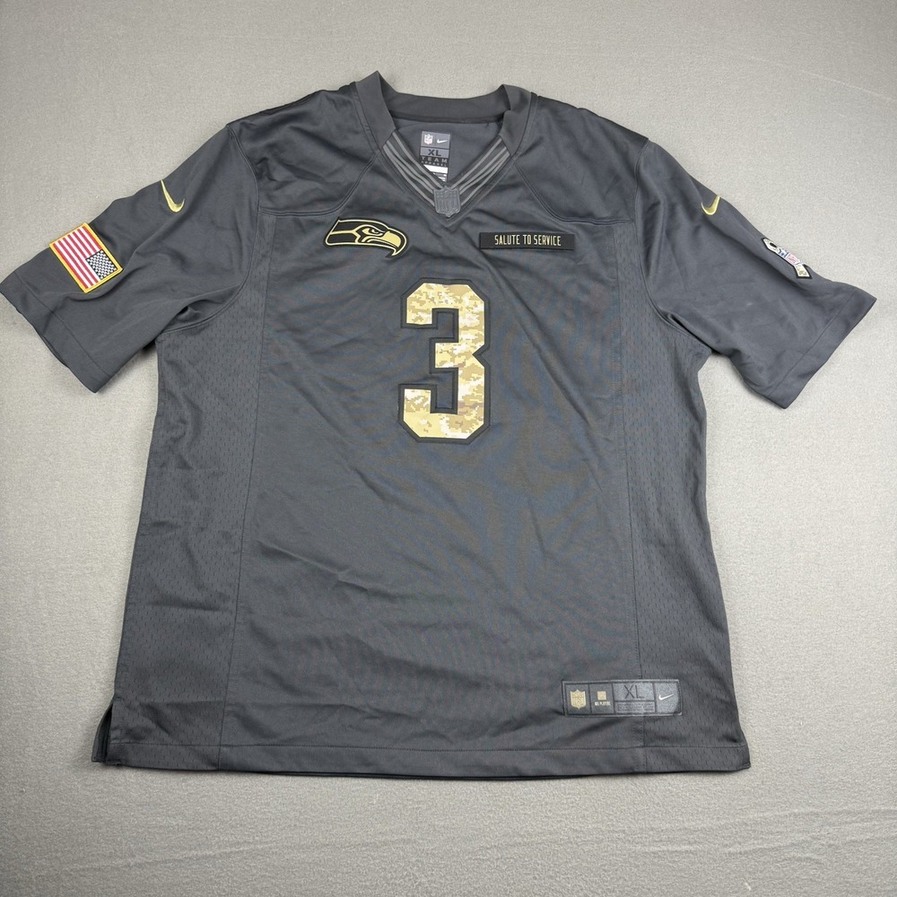 Russel Wilson Nike Salute to Service Jersey Philadelphia Eagles‎ Men's XL RIPPED
